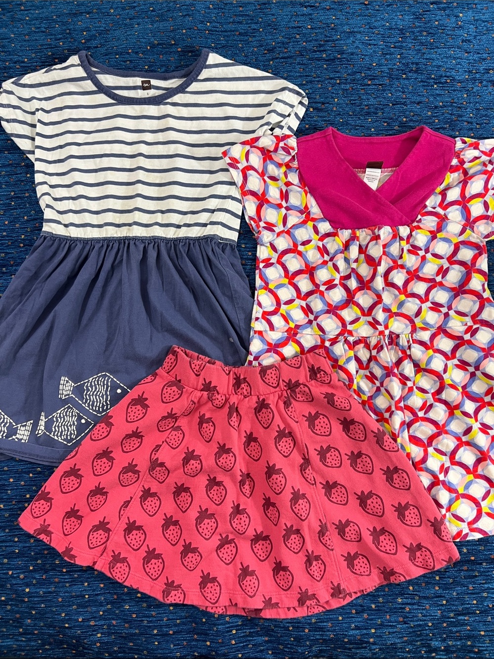 Tea Collection size 6 bundle: two dresses, Strawberry Print Skirt